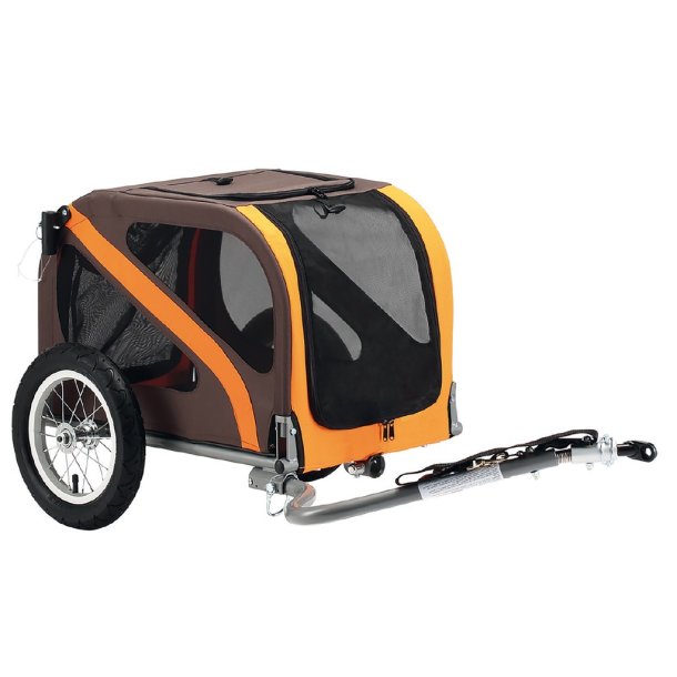 bike trailer Dog Mini 12" for axle mounting brown/orange