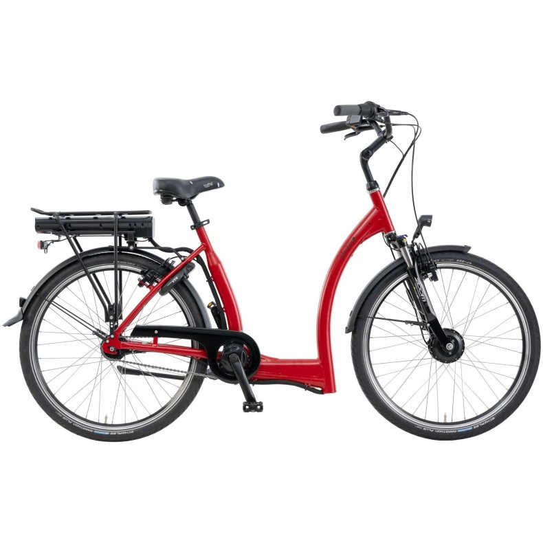 Pfautec Fema FM elcykel med lav indstigning - mat rubinr�d