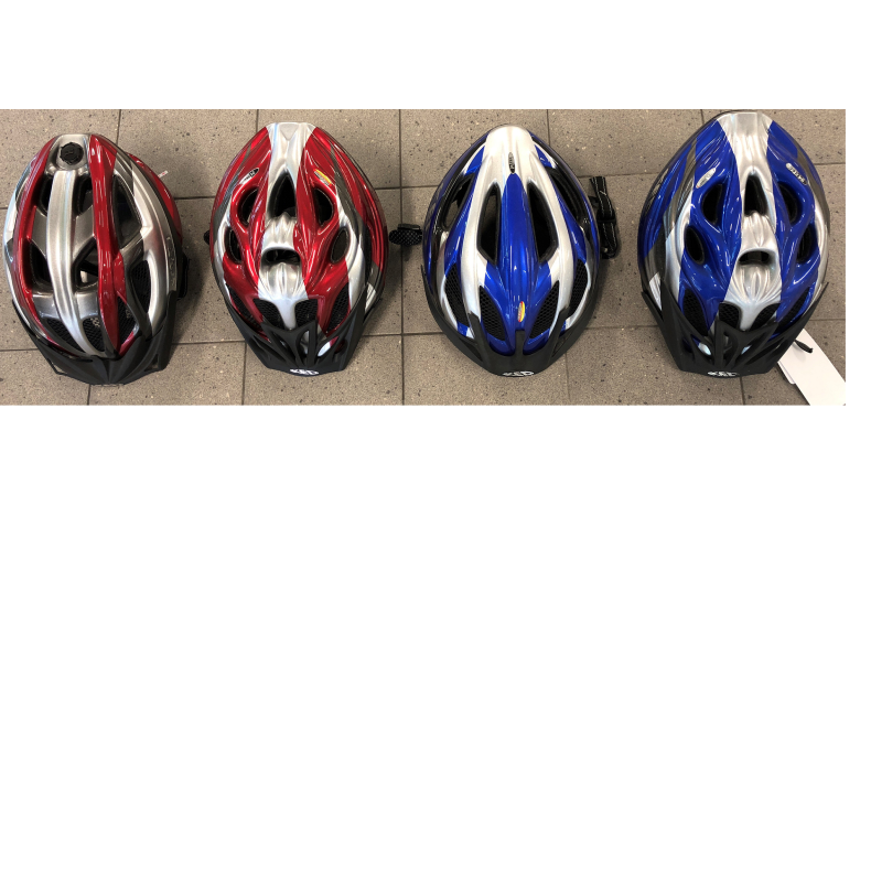 Ked cykelhjelm s�lv-r�d eller s�lv-bl�