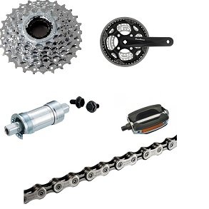 Kde, tandhjul og pedaler 